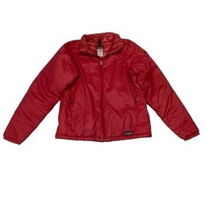 Patagonia Micro-puff Jacket Sz Large Red / Dark Pink Full Zip